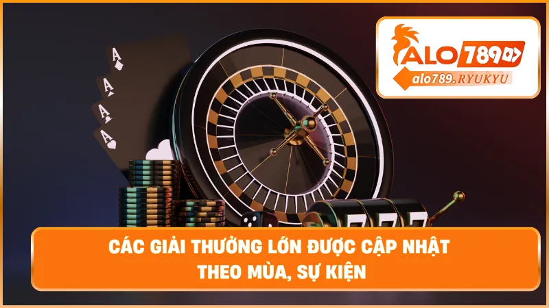 Các giải thưởng lớn được cập nhật theo mùa, sự kiện