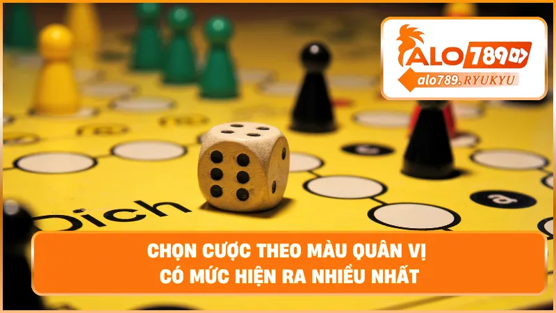 Chọn cược theo màu quân vị có mức hiện ra nhiều nhất